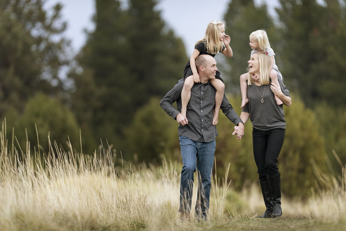 Family professional portrait photography  on-location in Central Oregon