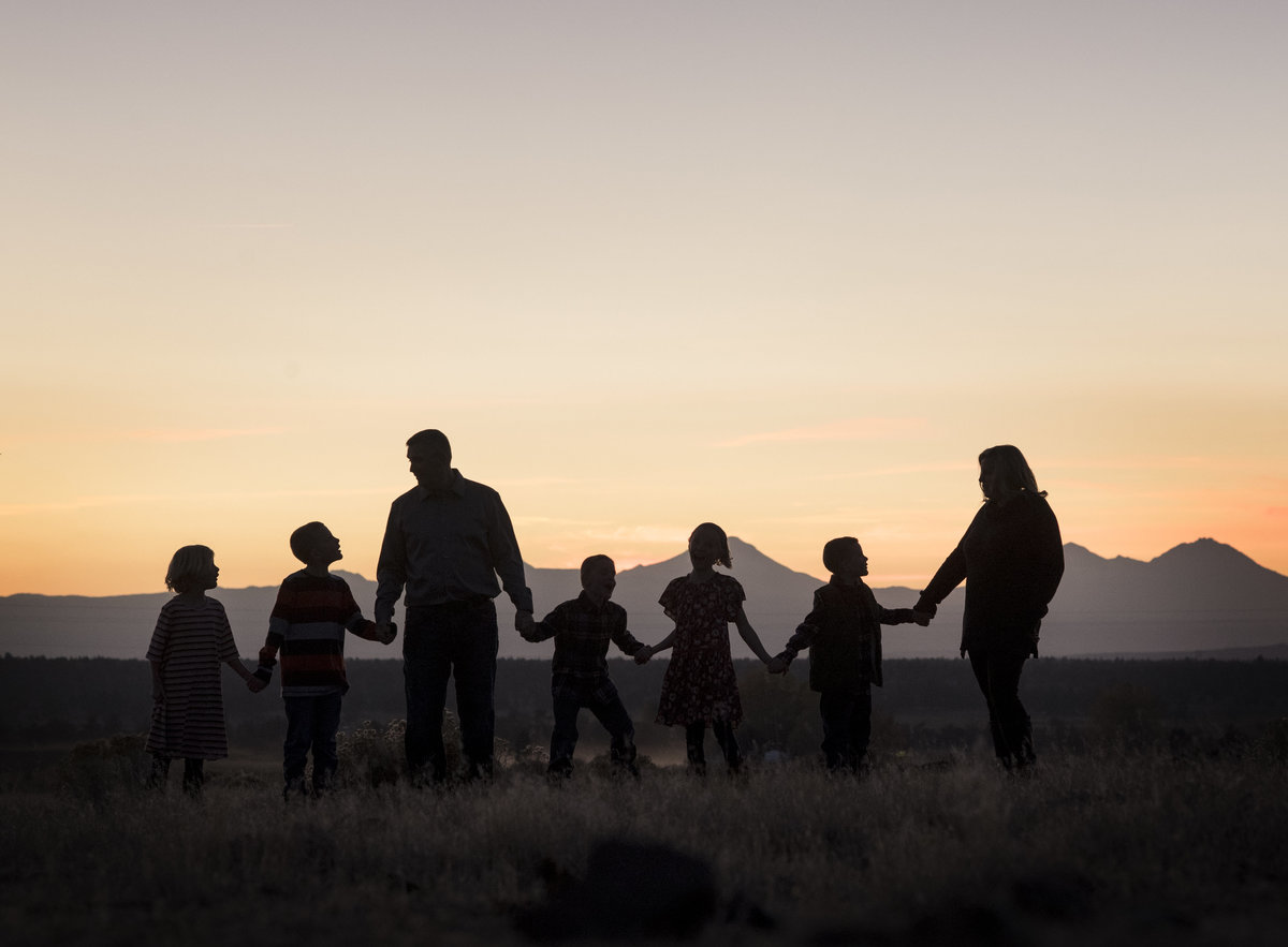 Family professional portrait photography  on-location in Central Oregon