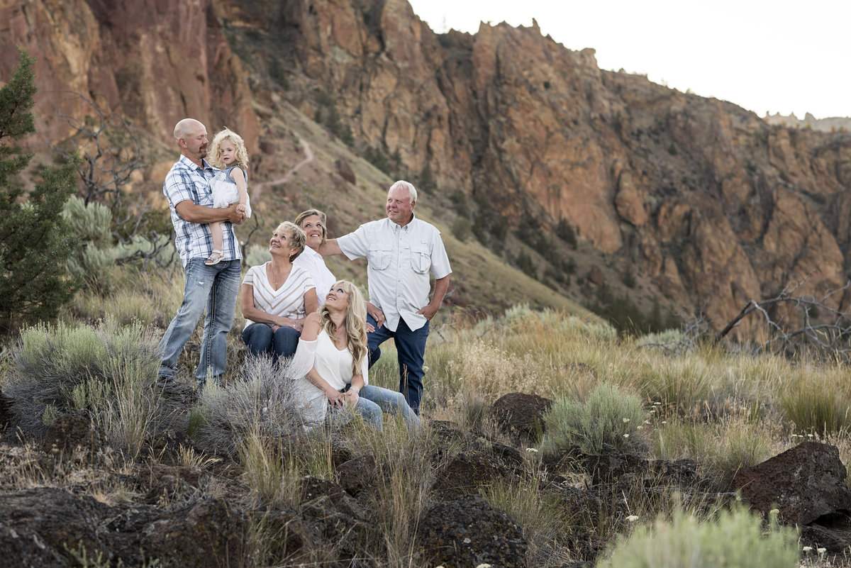 Family professional portrait photography  on-location in Central Oregon