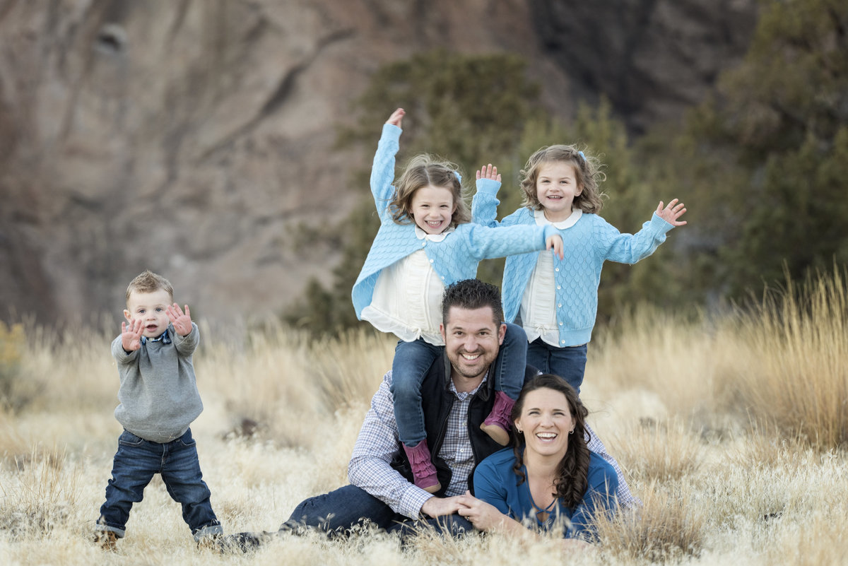 Family professional portrait photography  on-location in Central Oregon