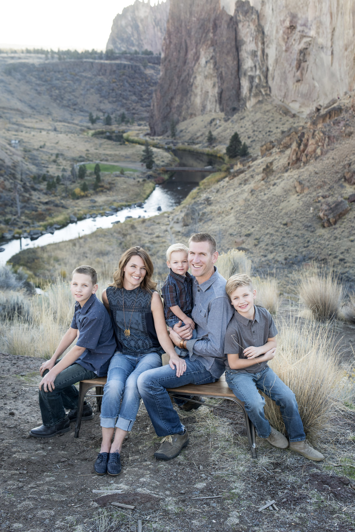 Family professional portrait photography  on-location in Central Oregon