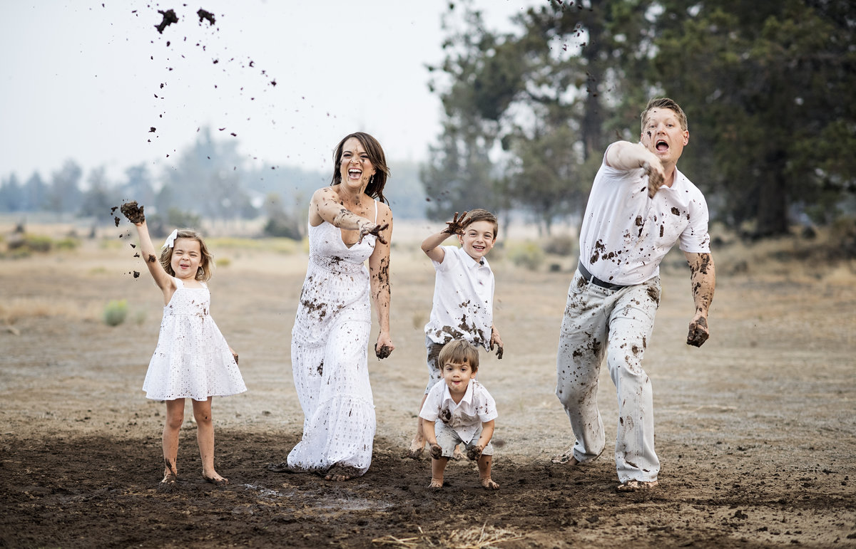 Family professional portrait photography  on-location in Central Oregon