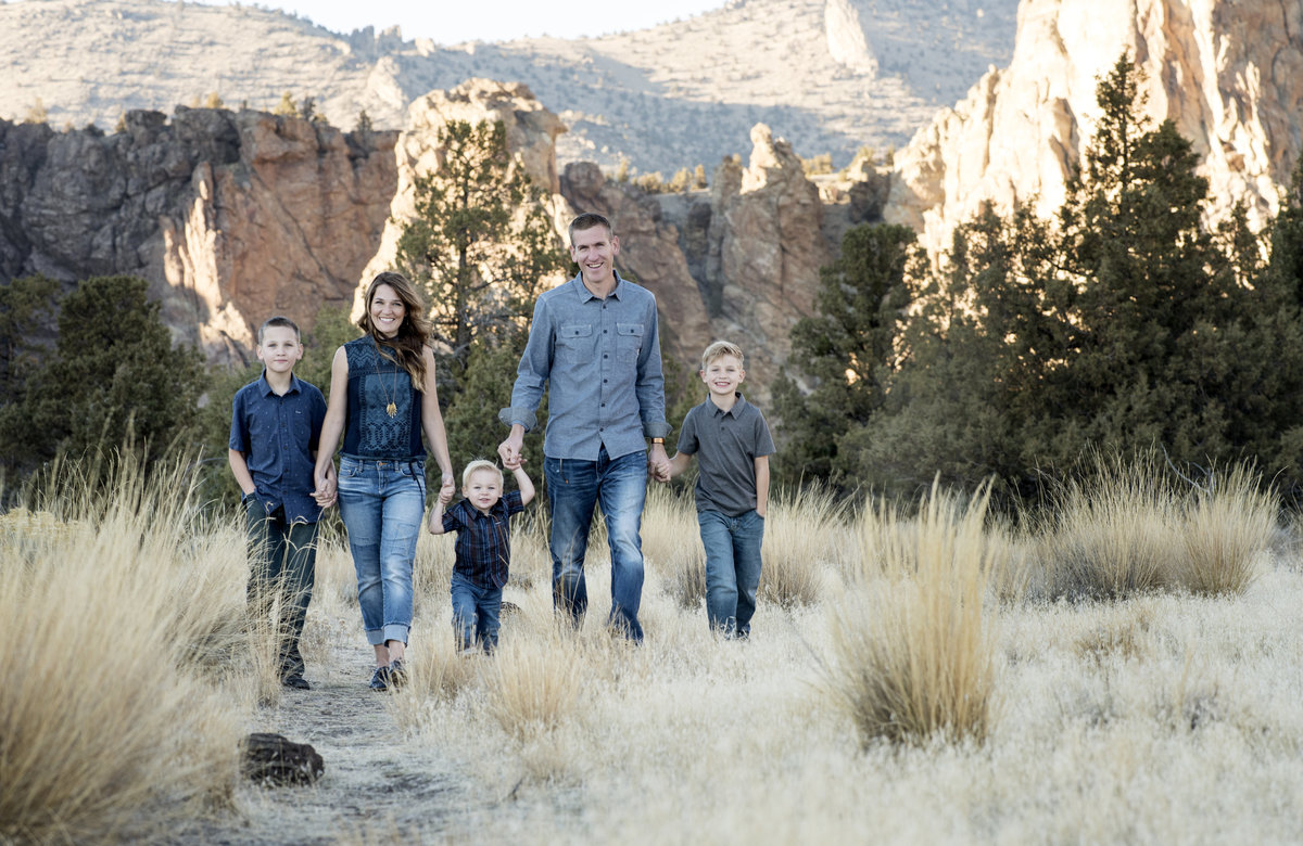 Family professional portrait photography  on-location in Central Oregon