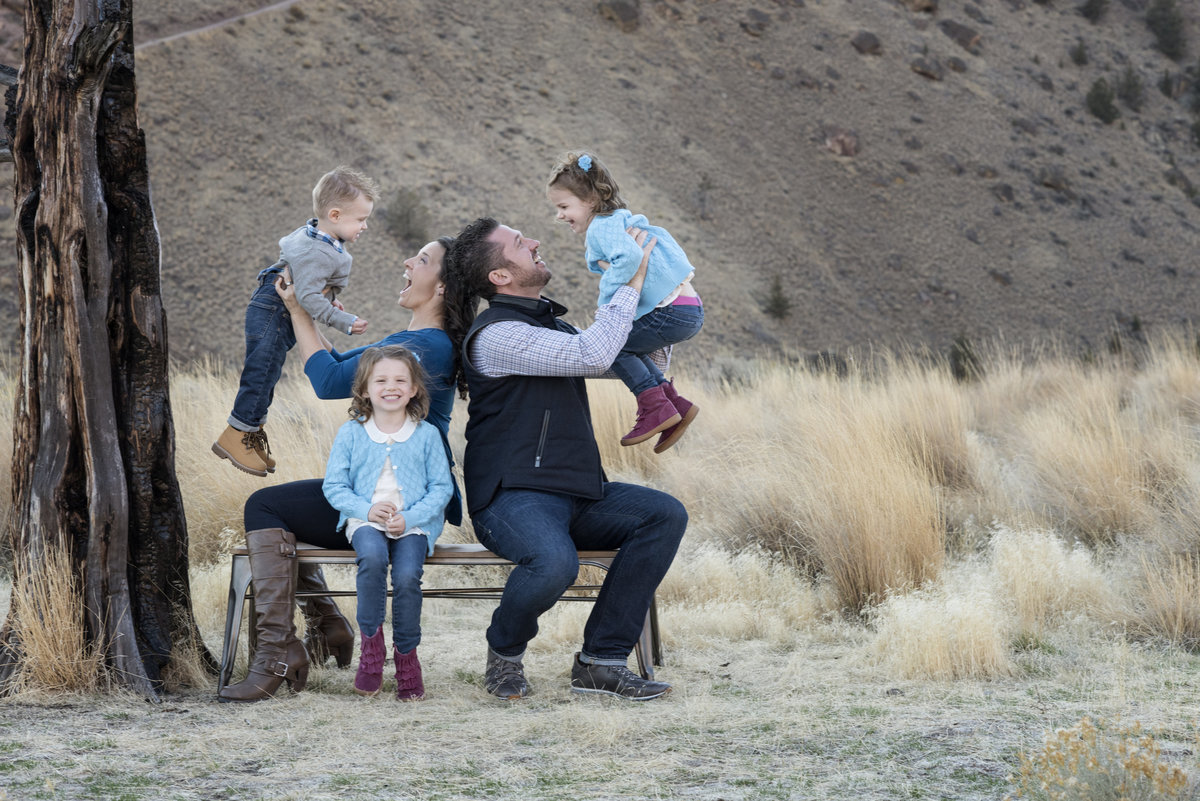 Family professional portrait photography  on-location in Central Oregon