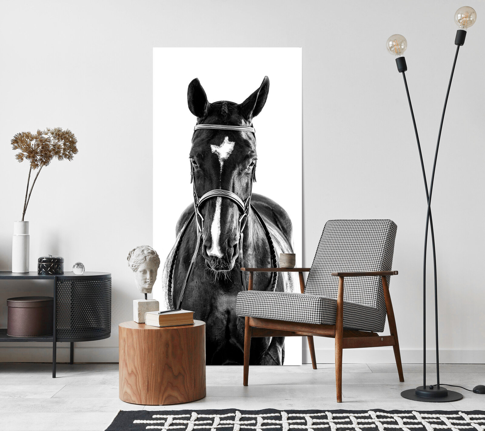 Horse Metal Print Mid Century MOdern