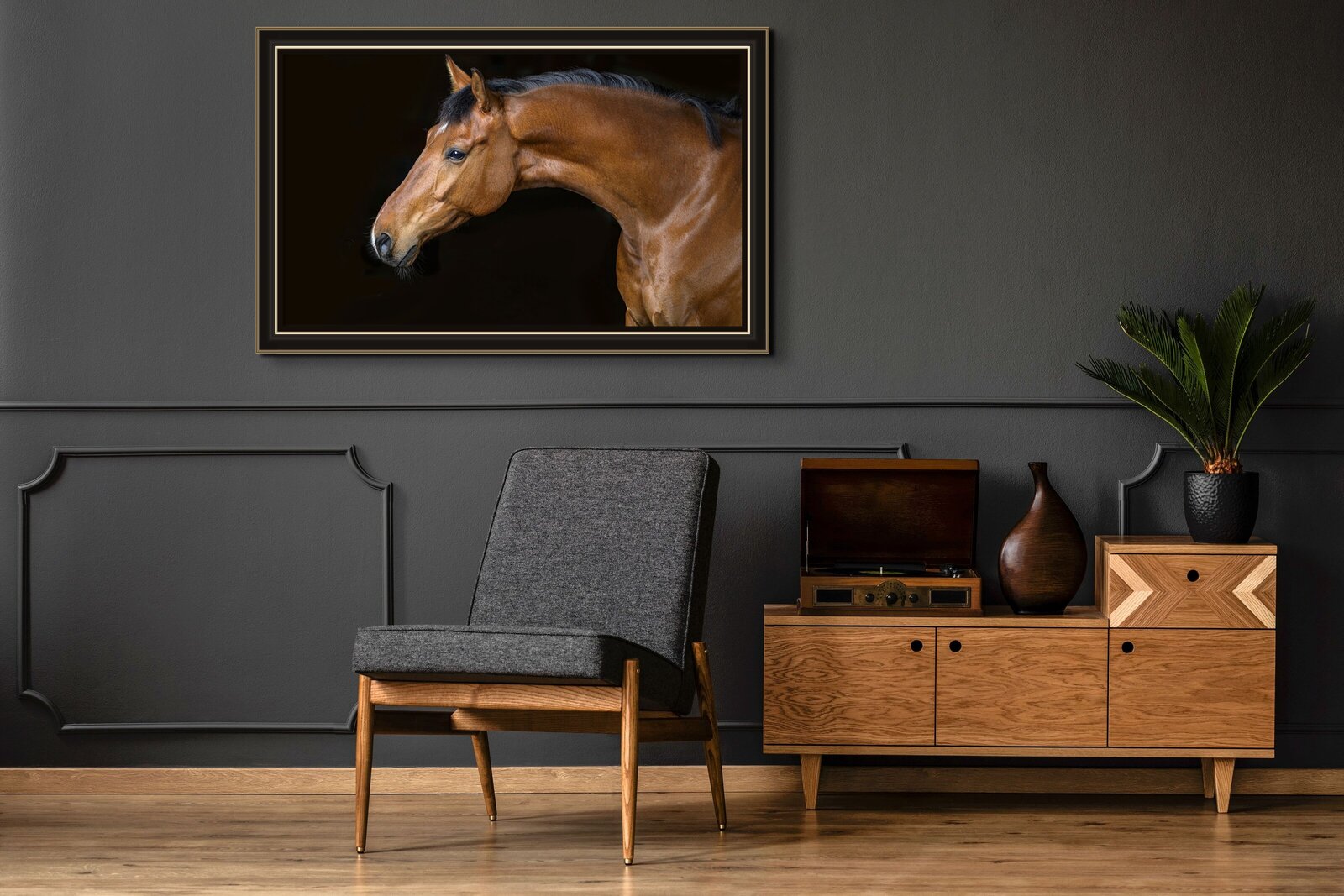 Horse Art Mid-Century Modern