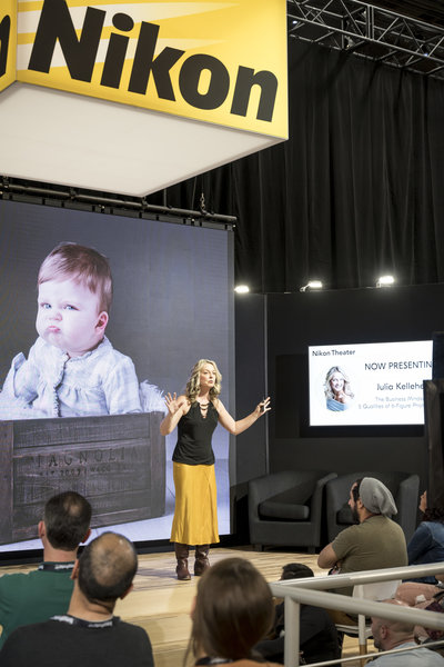 Julia Kelleher teaching at WPPI for Nikon