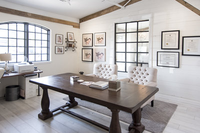 Presentation room of Julia Kelleher's  studio in Central Oregon